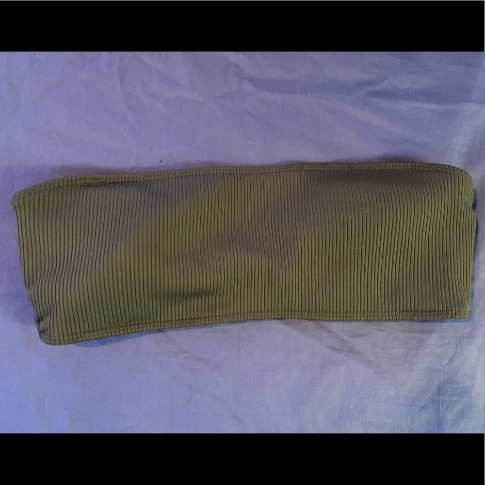 army green swim bandeau size:M //only worn once//